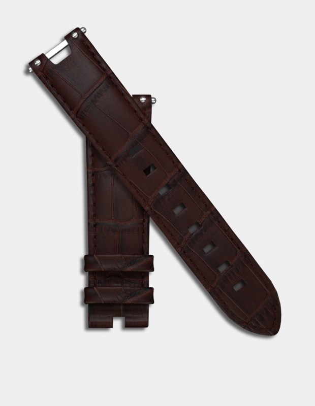 Dark brown leather strap