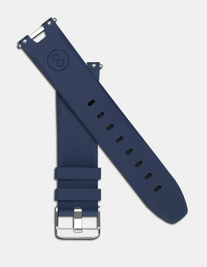 Blue silicone strap