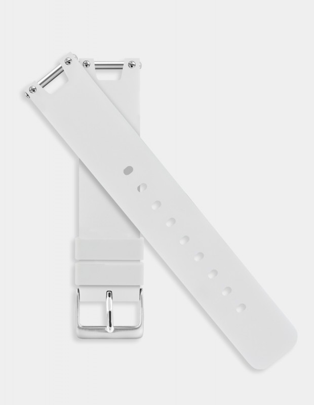 White silicone strap