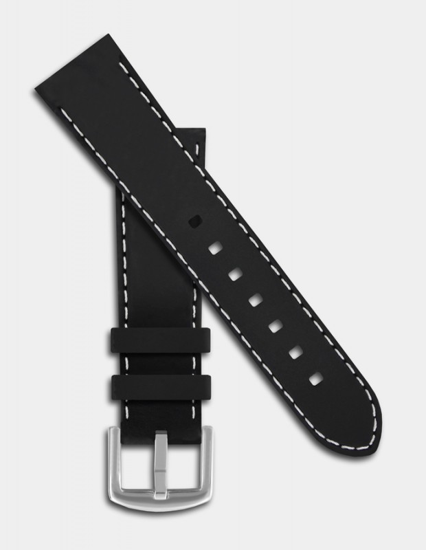 Black and white silicone strap
