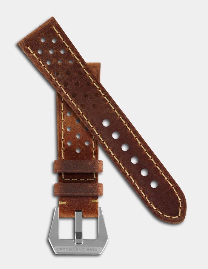 Brown airy leather strap